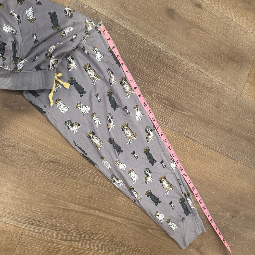 PJ Salvage Joggers Bottoms Gray with Dog Print - Picture 5 of 9